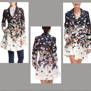 Desigual Primavera Floral rain Trench coat large